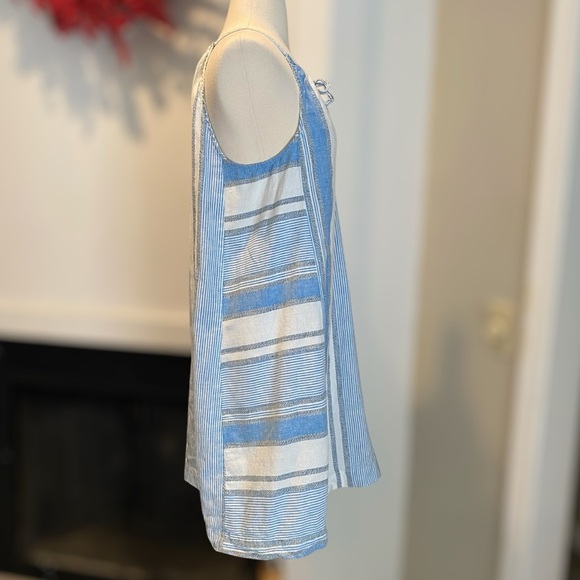 Striped Blue and White Sundress - Picture 2 of 5